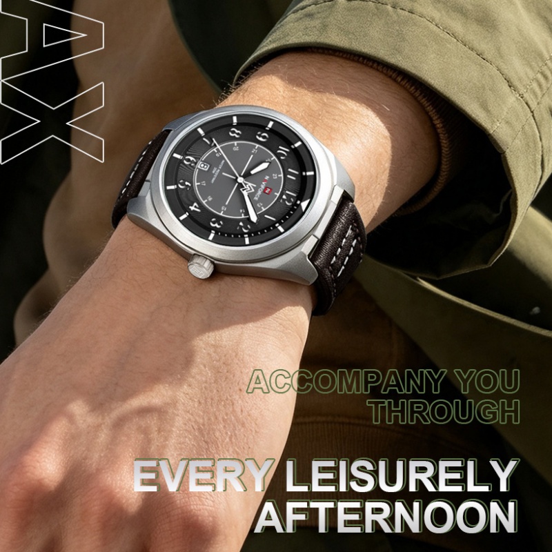 Watch Display Box - NAVIFORCE Stylish Quartz Men's Watch 3ATM