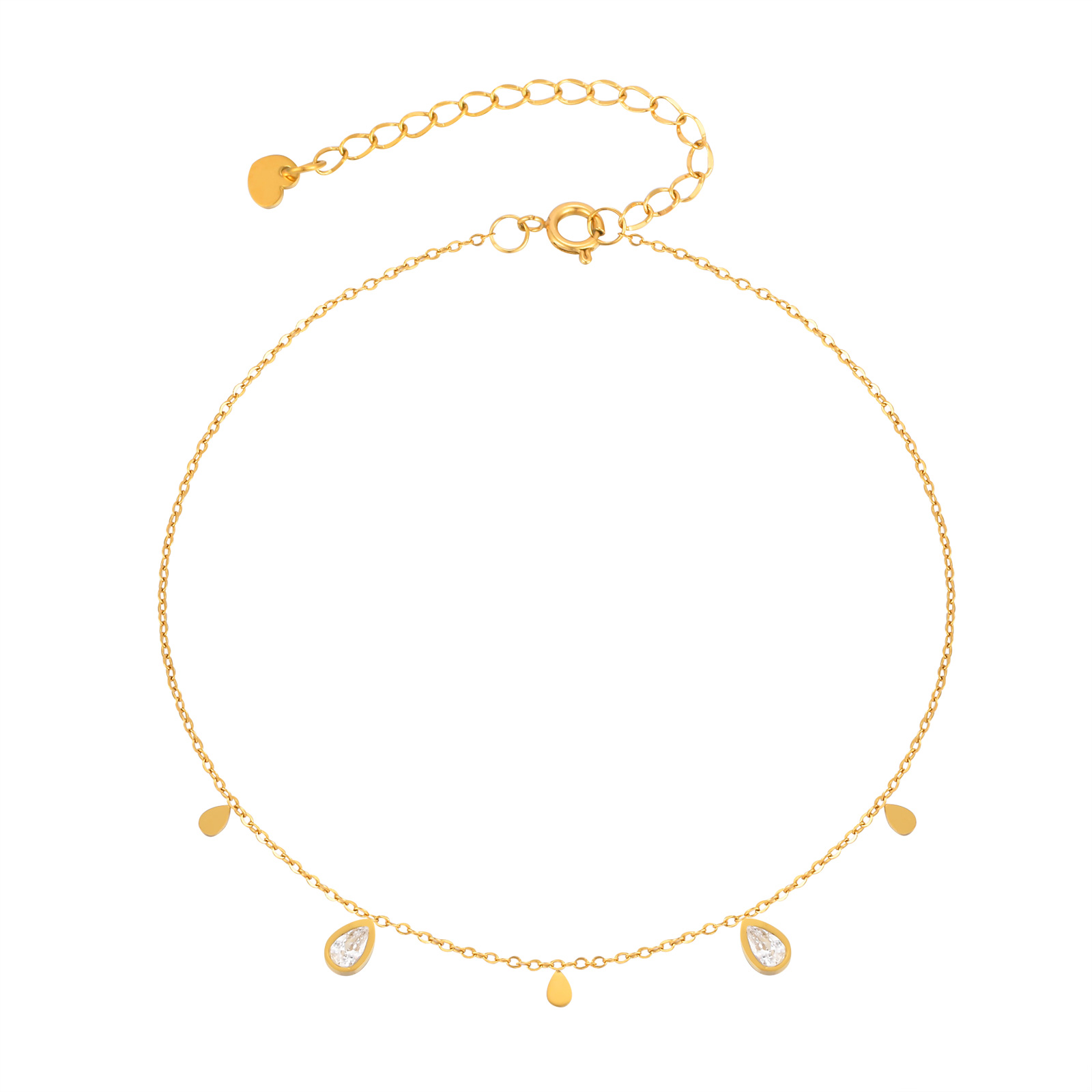 Dainty Water Drop Zircon Ankle - Jc Jewelry & Watches Photos 评论和价格