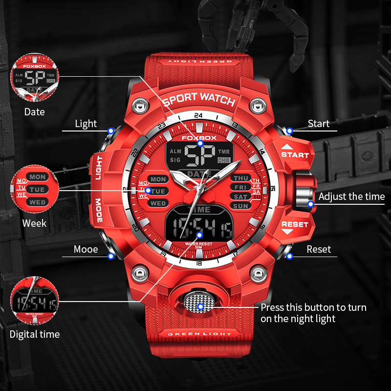FOXBOX Military Watch for Men  - Watch Display Box 评论和价格